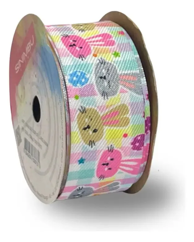 Fita Jeans Estampada 1949 38mm Sinimbu 10 Mts Coelhos