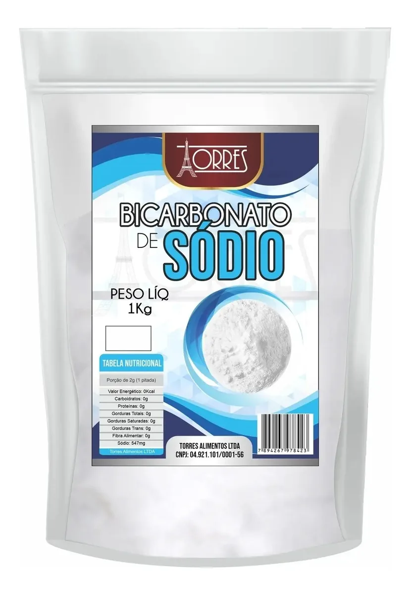 Bicarbonato De Sódio Torres 1kg 100% Puro
