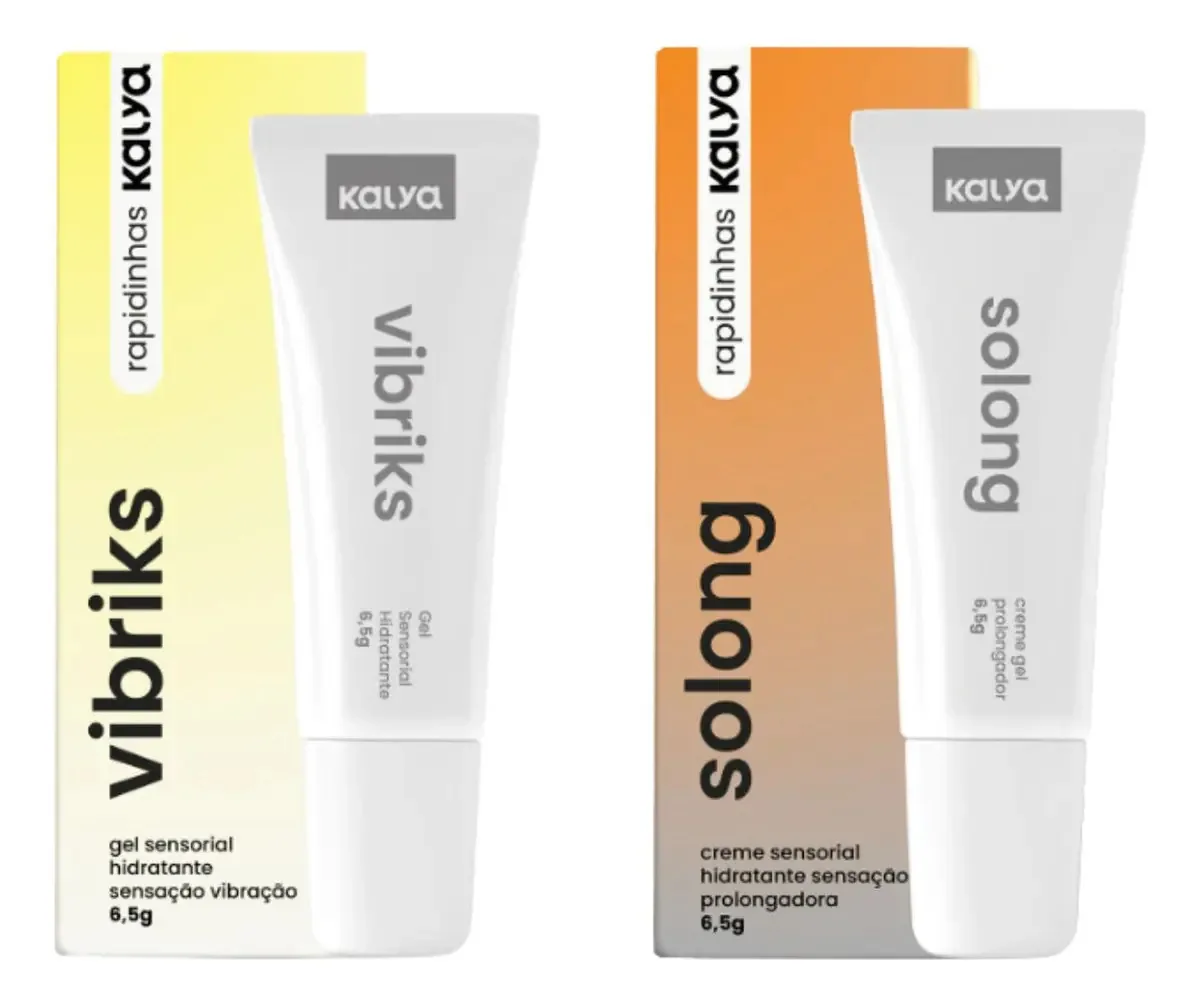 Kit 2 Gel Lubrificante Vibra Esquenta E Prolonga Potencia