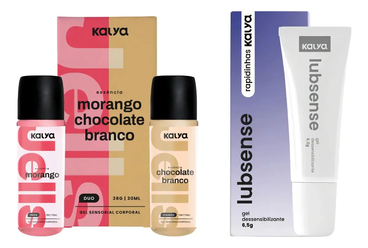 Kit 3 Gel Beijavel Chocolate Morango E Dessensibilizante