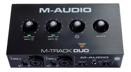 Interface de Áudio M-Audio M-Track Duo USB 2x2 Canais com Phantom Power