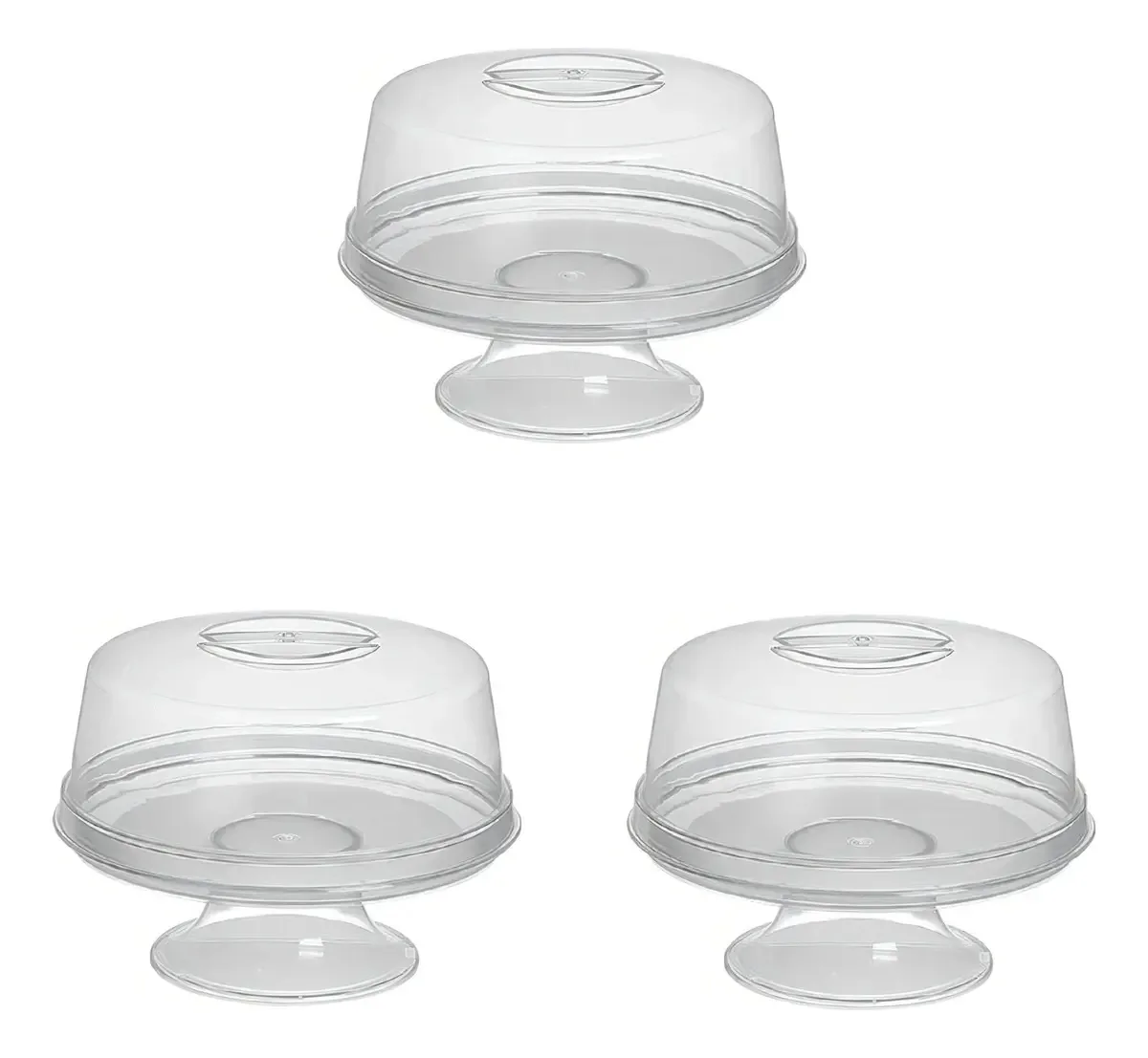 Kit Porta Bolos Boleira Pedestal 175x260mm - Três Triângulos