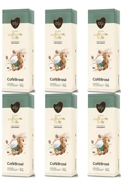 Kit 60 Cápsulas Café Com Leite Café Brasil