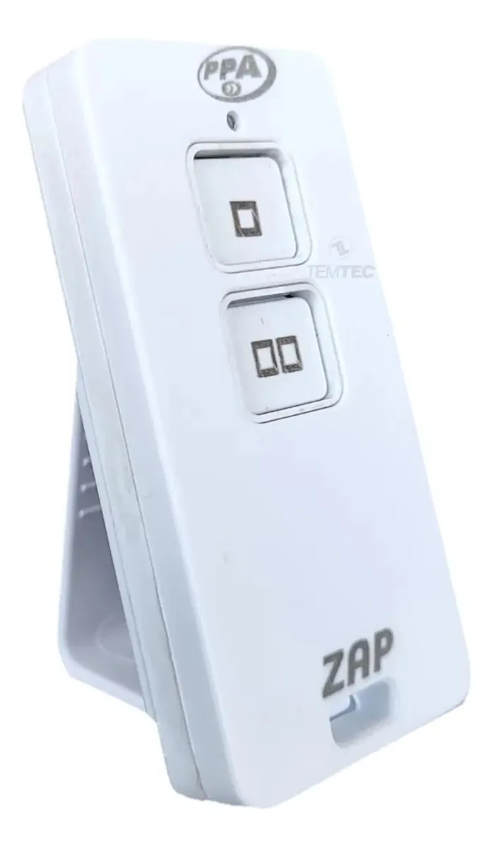 02 Controles Remoto Portão Alarme 433,92mhz Zap Ppa Colorido Cor Branco/branco