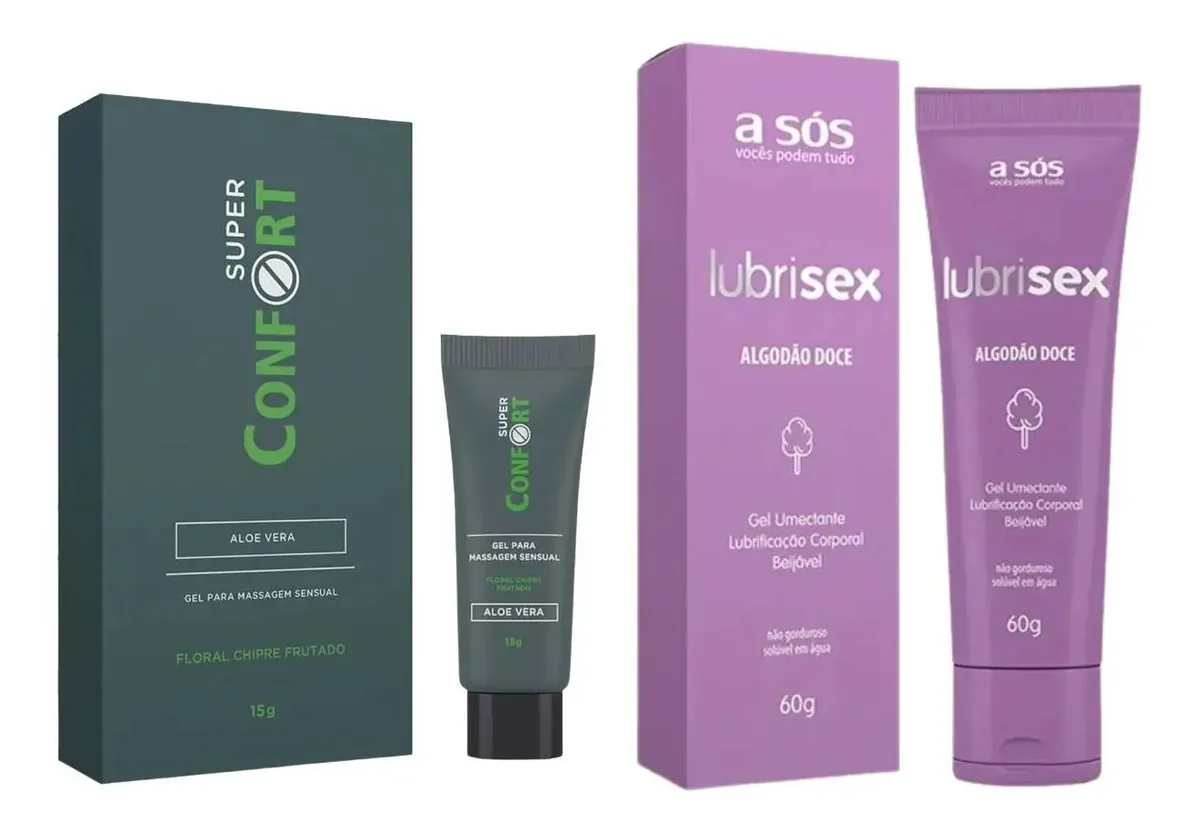 2 Lubrificantes Sabor Algodão Doce E Dessensibilizante