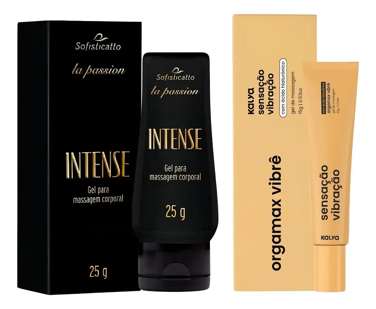 Kit Lubrificante Orgamax Vibre Potencia E Gel Dessensibiliza