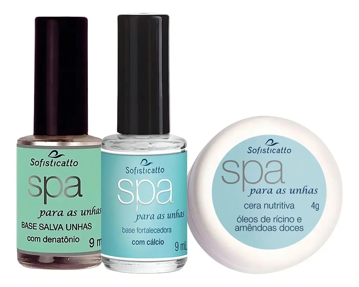 Kit Spa 2 Esmaltes Salva Unhas E Creme Hidratação Cuticula