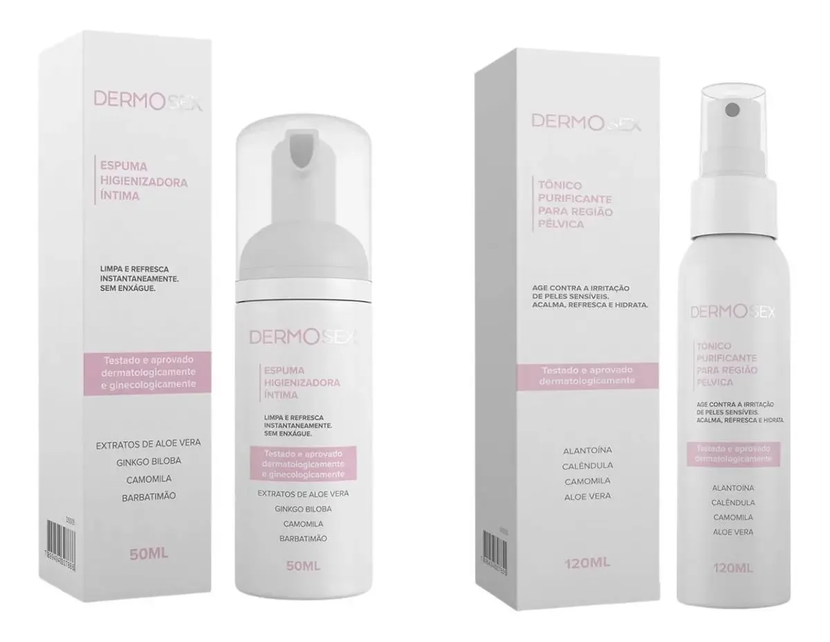Kit Tonico Purificante Pelvico E Espuma Intima Sem Enxague