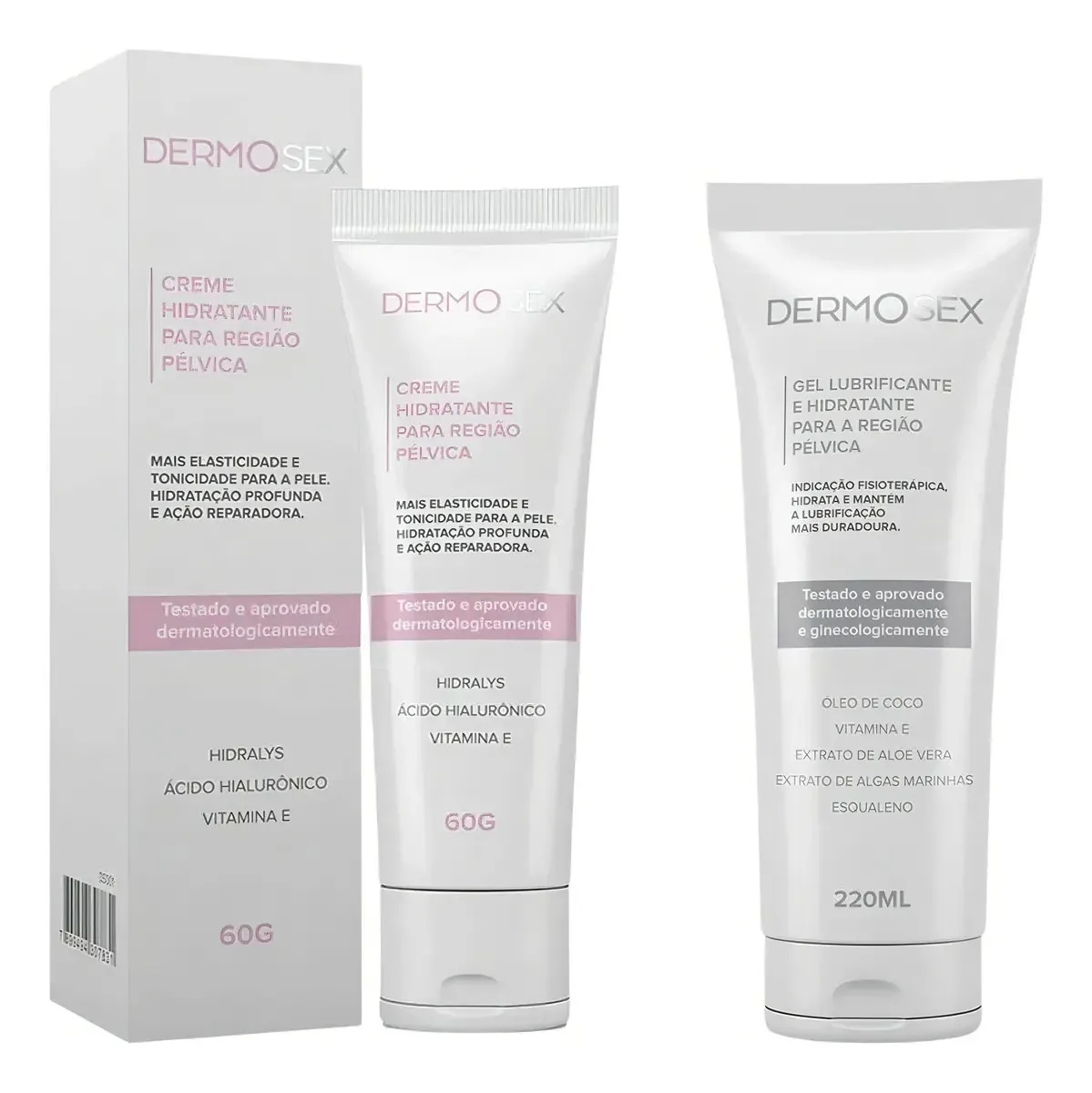 Kit Hidratante Cuidado Pelvico E Gel Lubrificante Dermosex