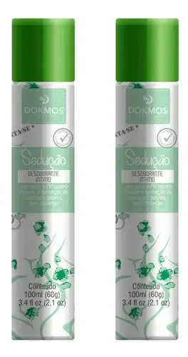 Kit 2 Desodorantes Íntimos Antitranspirantes Femininos Dokmos 100ml