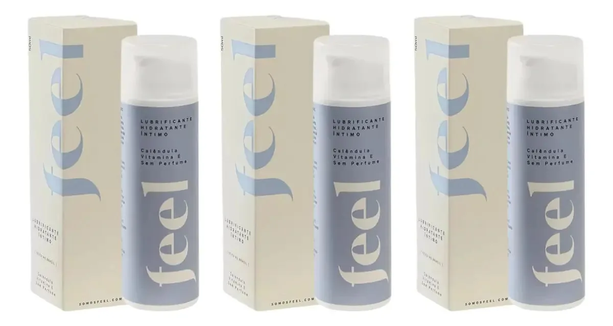 Kit 3 Lubrificante E Hidratante Intimo Sem Perfume Feel