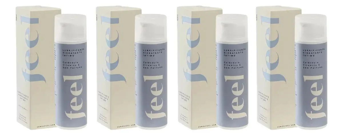 Kit 4 Lubrificante E Hidratante Intimo Sem Perfume Feel