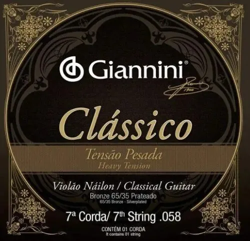 Corda Avulsa Giannini Violão Clássico Pesada 0.058 Nylon
