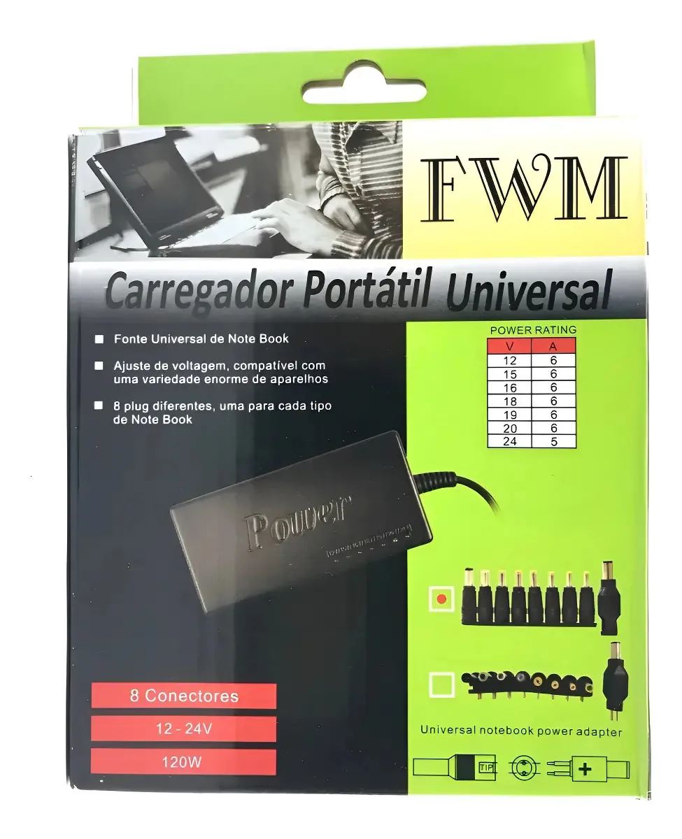 Fonte Carregador Universal Notebook Adaptador