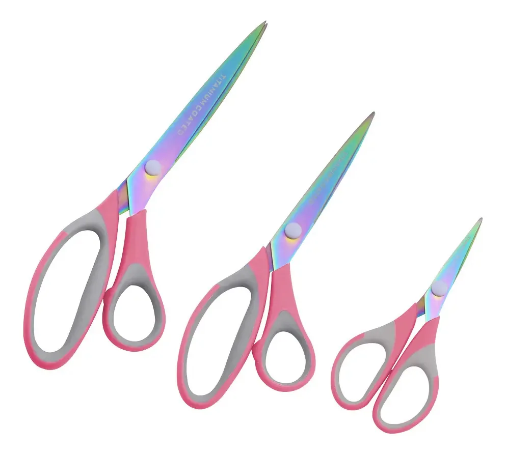 Kit 3 Tesouras Titanium Rainbow - Westman Cor Fúcsia
