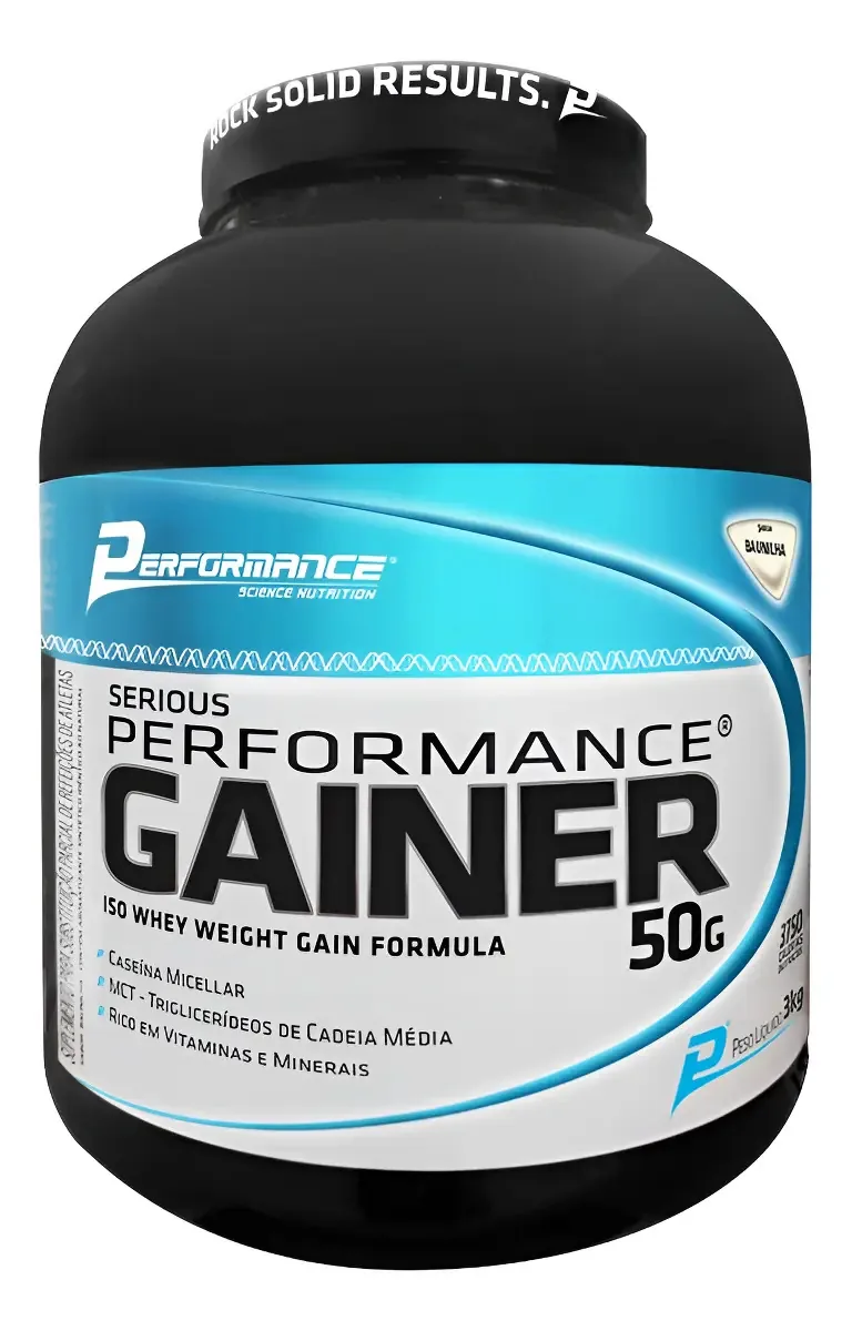 Suplemento Hipercalórico Serious Gainer Performance Promo3kg Sabor Baunilha