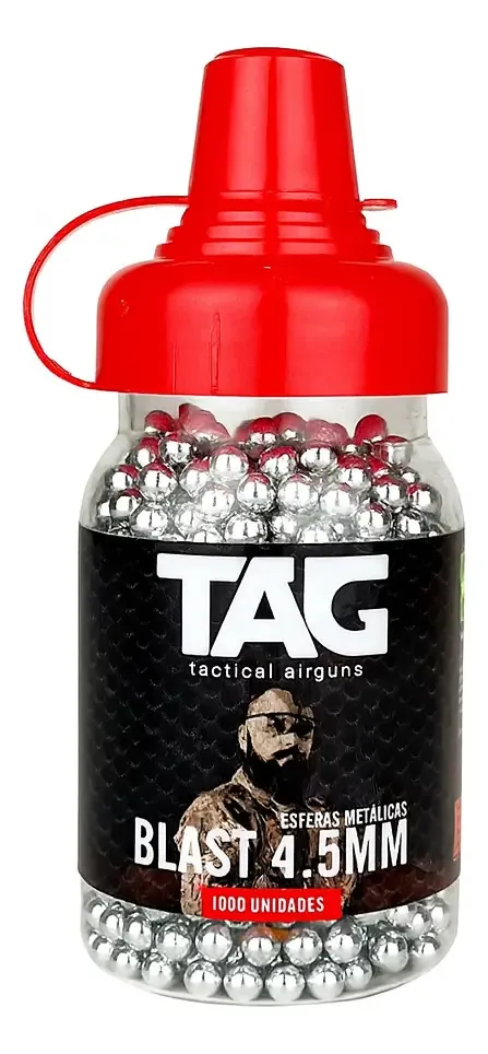Chumbinho Esfera Aço 4.5mm Tag 1000un P Carabina Co2