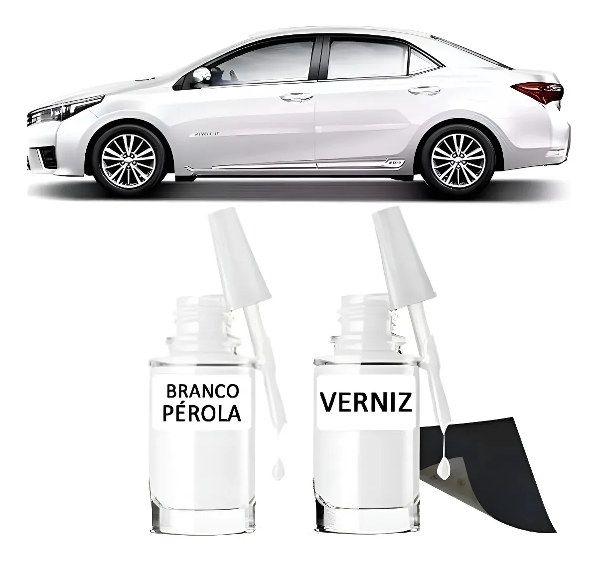 Tinta Tira Risco Automotivo Toyota Corolla Cor Branco Perola