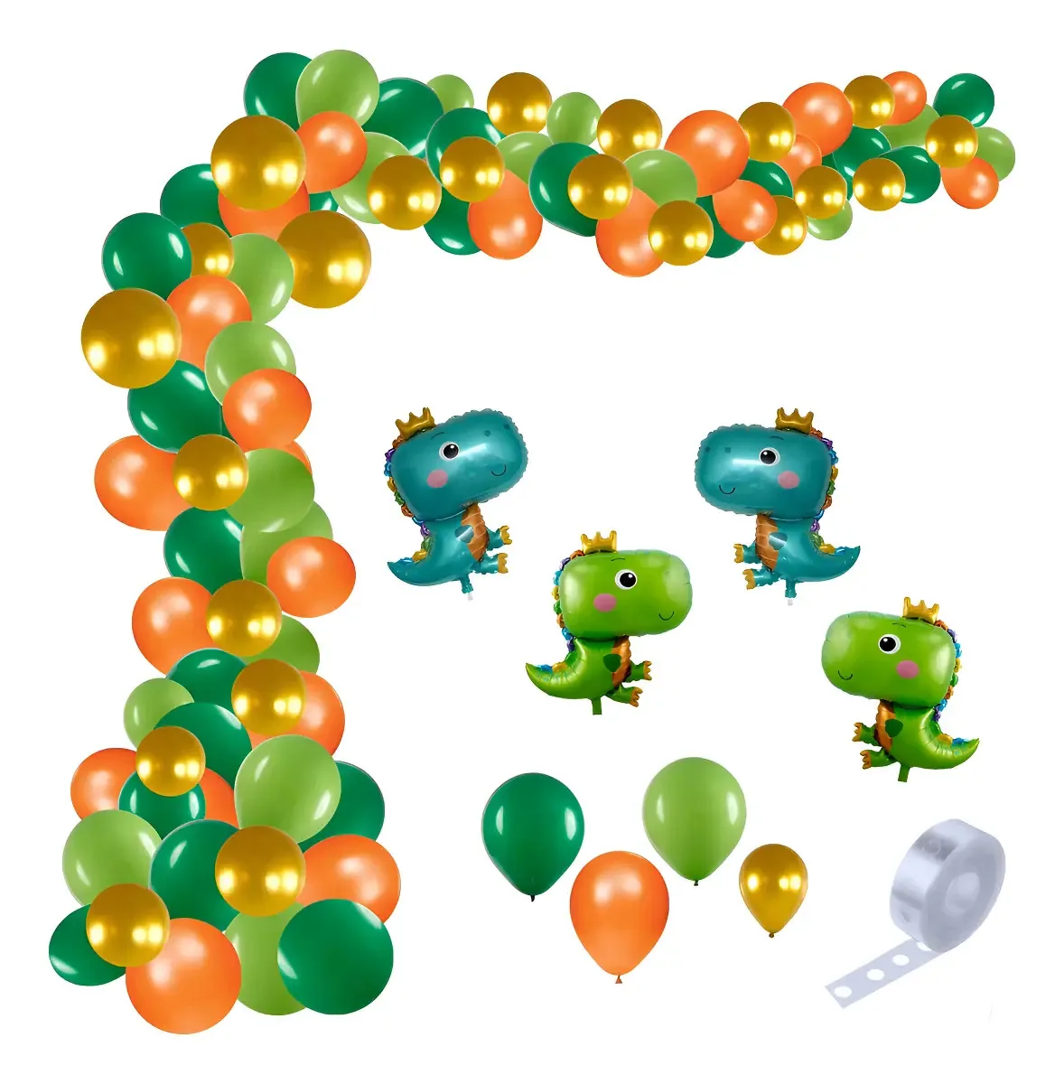 Kit Decoração Dinossauro com Balões e Bexigas para Aniversário