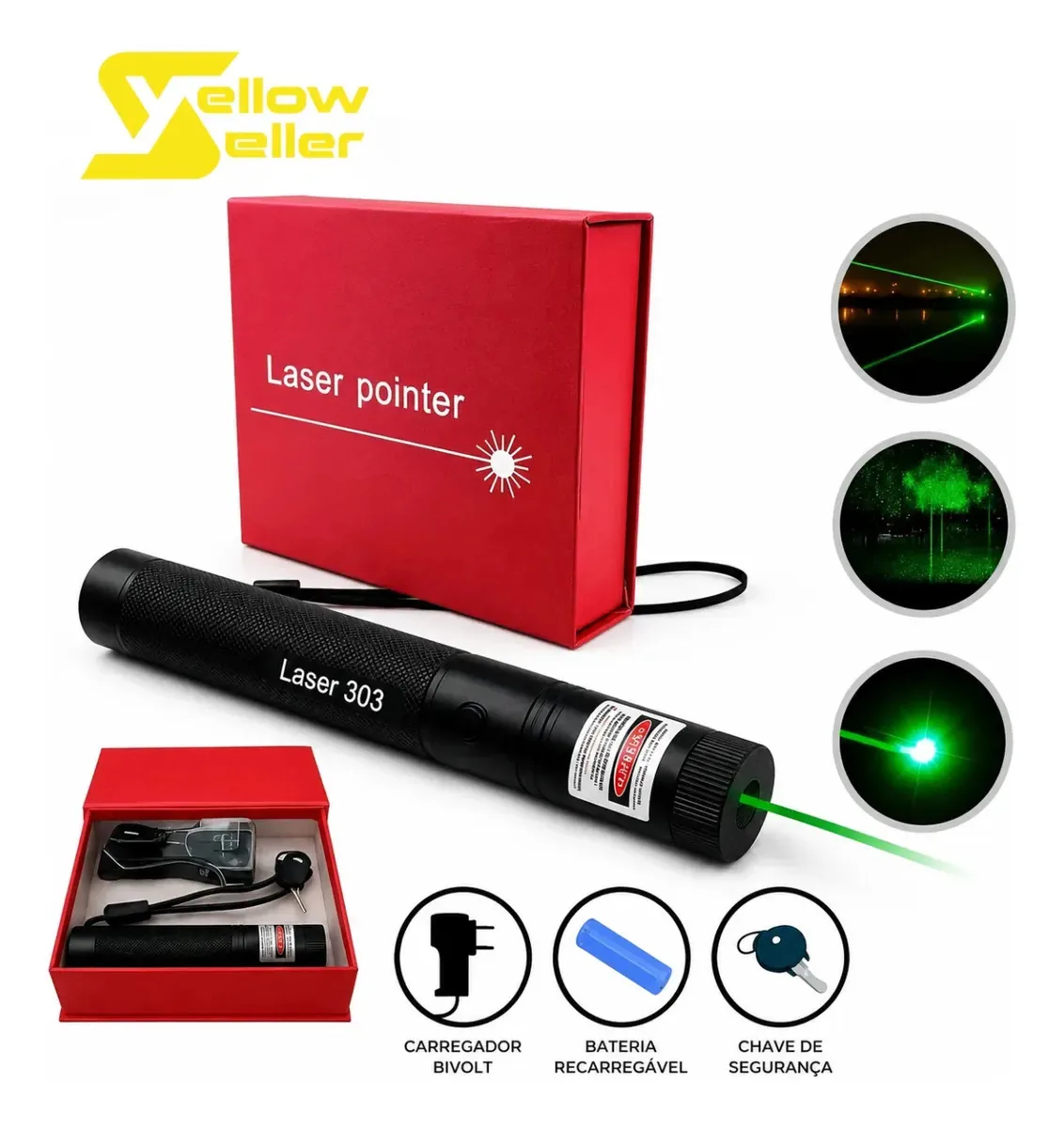 Caneta Laser Hytalux Ultra Forte Alcance 100km Cor Do Laser Verde