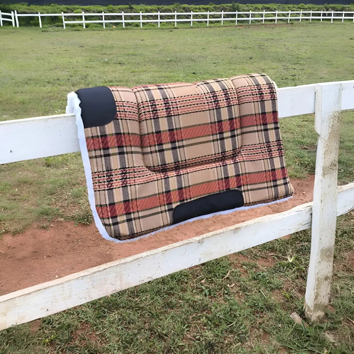 Manta Baixeiro Para Selas E Arreios Quarto De Milha Xadrez