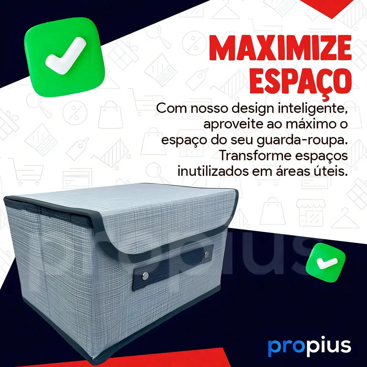 Caixa Organizadora Flexível Armário Guarda Roupa Brinquedos
