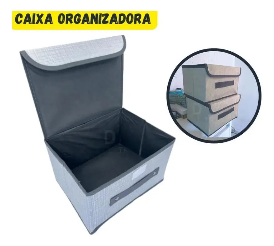 Caixa Organizadora Flexível Armário Guarda Roupa Tecido Tnt