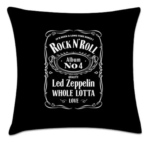 Almofada Shoppingnet Almofada Rock In Roll Preto Com Design Almofada Rock In Roll