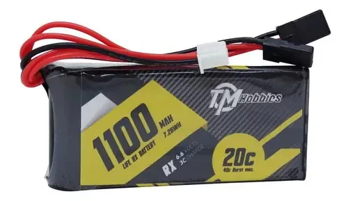 Bateria Life 6,6v 1100mah 2s 20c Tm Hobbies Aeromodelo Glow