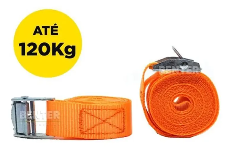 2 Cintas Carga Amarrar Sem Catraca Até 120kg - Starfer