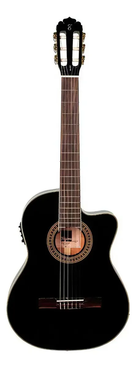 Violão Elétrico Nylon Preto Madrid Tuner Tagima