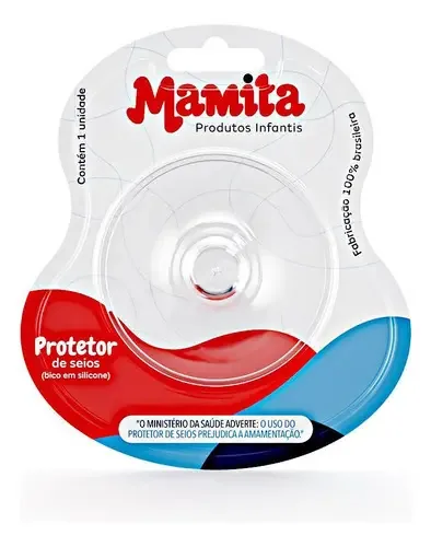Protetor De Seios Silicone Mamita Para Amamentação Cor Branco