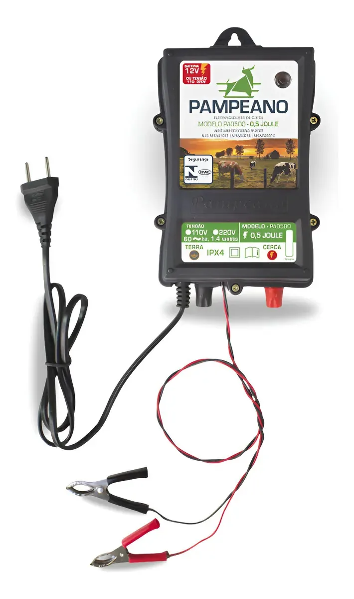 Eletrificador Cerca Elétrica Rural Pampeano 12v Pa0500 60km