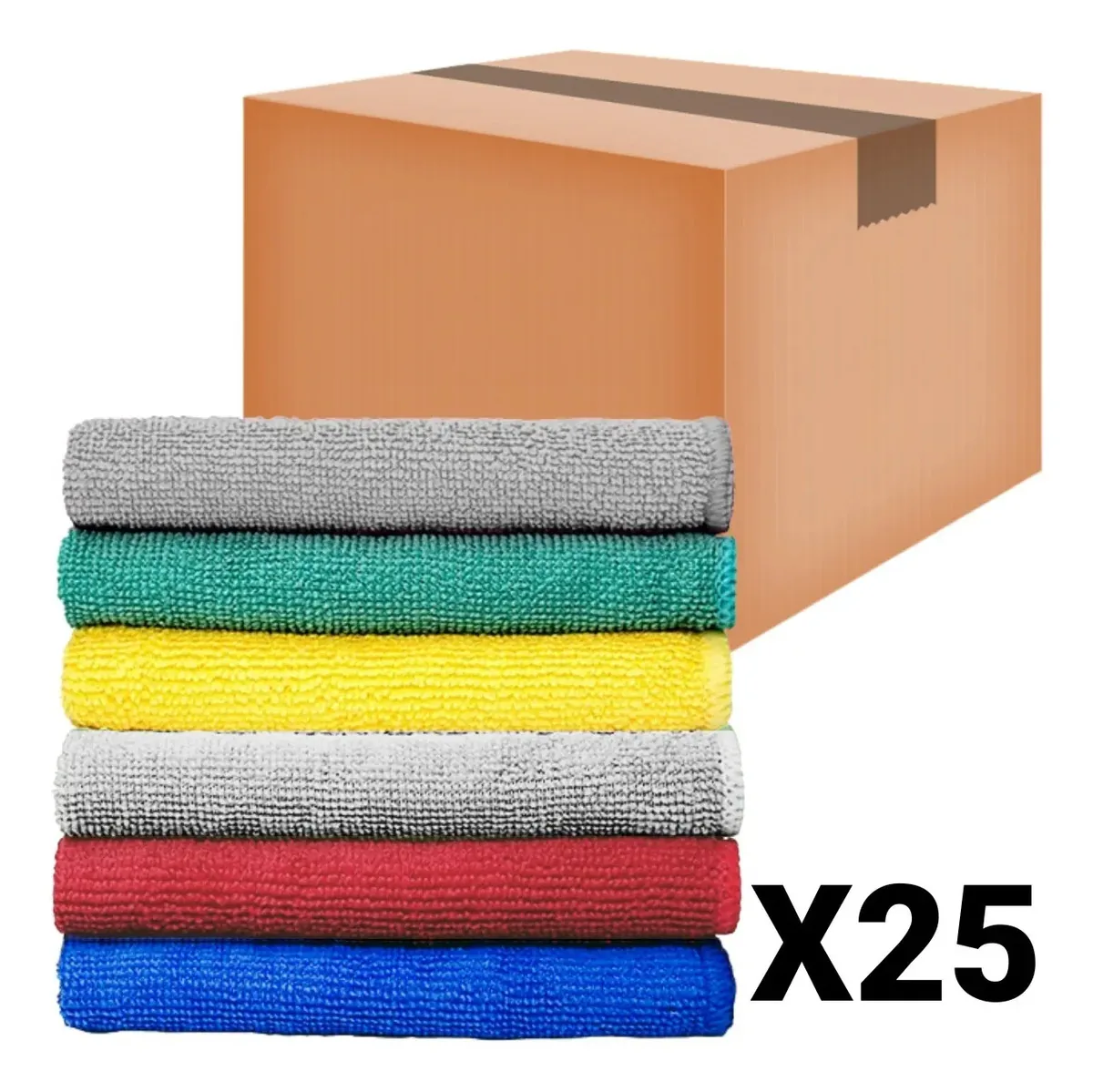 25 Pano Microfibra Limpeza Automotiva Flanela Toalha Atacado Cor Sortidos