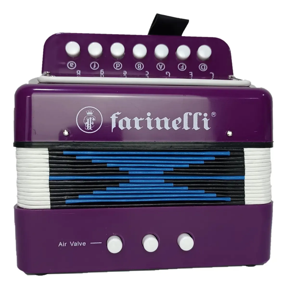 Acordeão infantil Acif, 7 botões, 2 baixos, roxo, acifmon, violeta