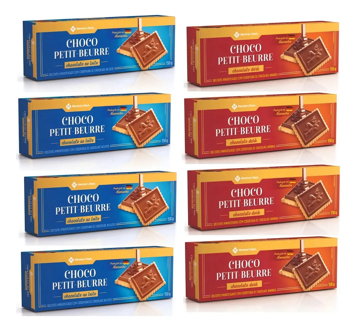 Biscoitos De Chocolate Ao Leite Amargo Petit Beurre 8 Caixas