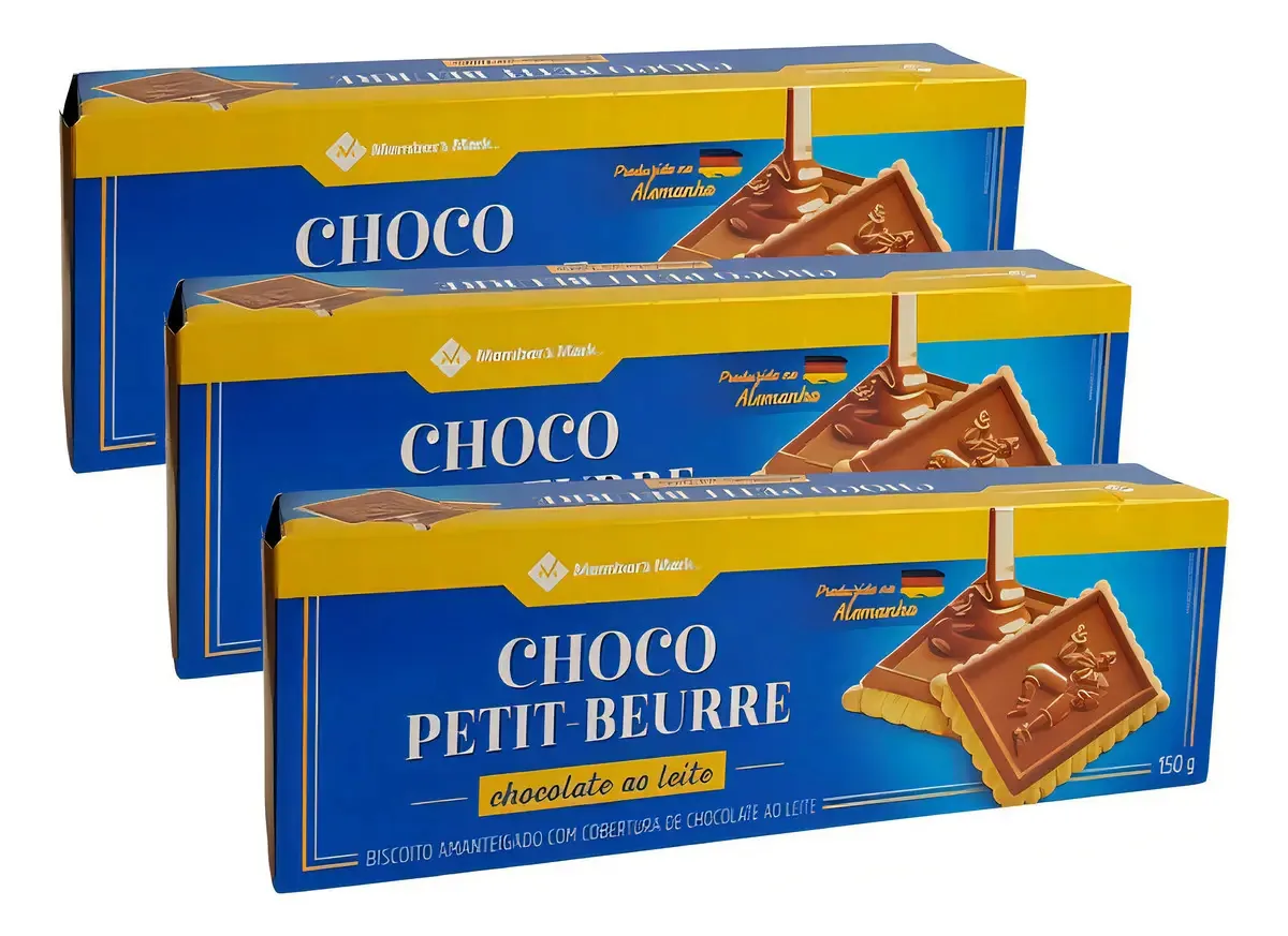 Biscoitos Cobertos De Chocolate Ao Leite Petit Beurre 3x150g