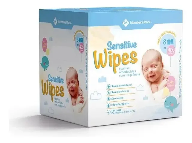 Toalhas Umedecidas Sem Fragrância Para Limpeza De Bebês