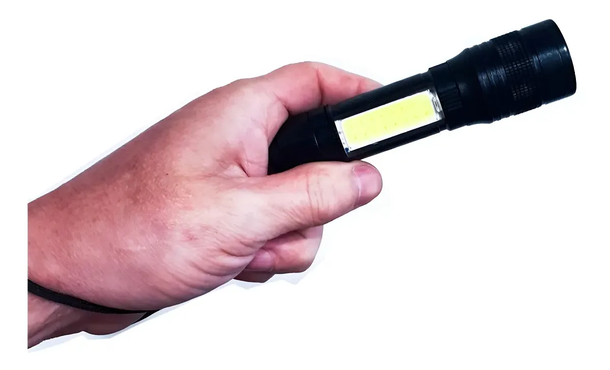Lanterna táctica recarregável M&O Metal LED luz branco