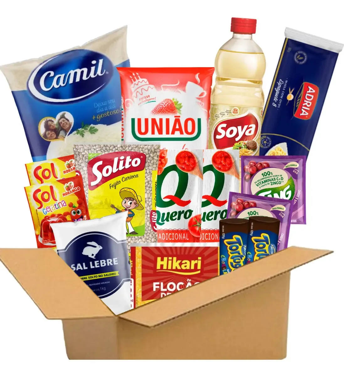 Cesta Básica Completa Doação Social Itens De Marca Conhecida