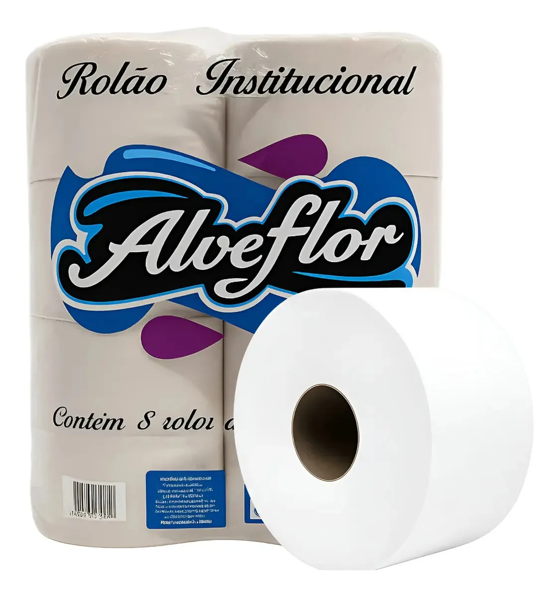 Papel Higiênico Rolão Institucional Alveflor 600mts