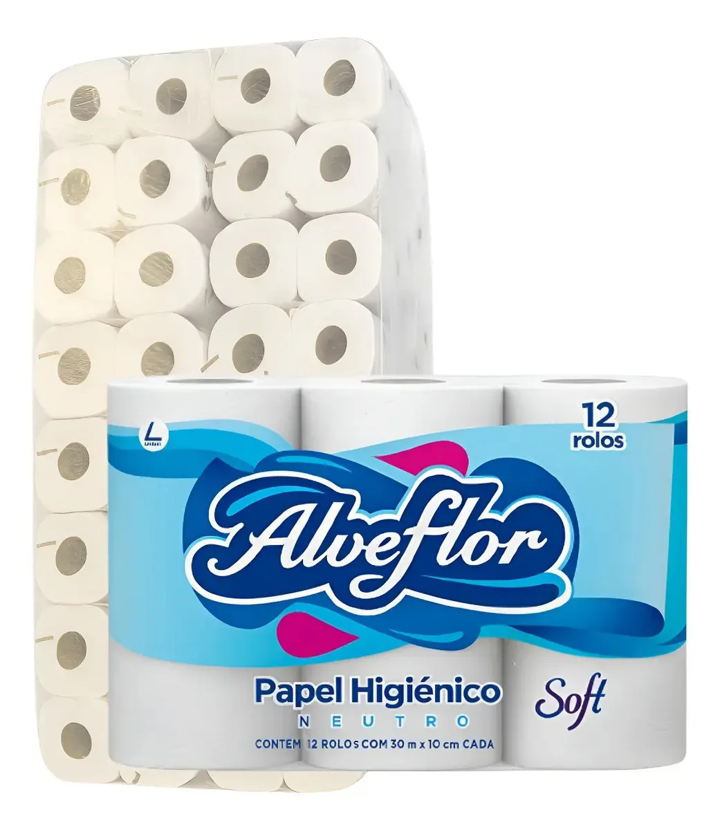 Papel Higiênico Alveflor Soft 30mts Fardo 48 Rolos