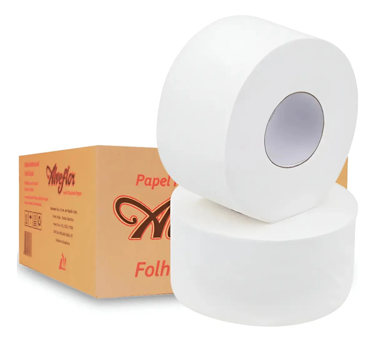 Papel Higiênico Rolão Extra Luxo Alveflor Folha Dupla 240m