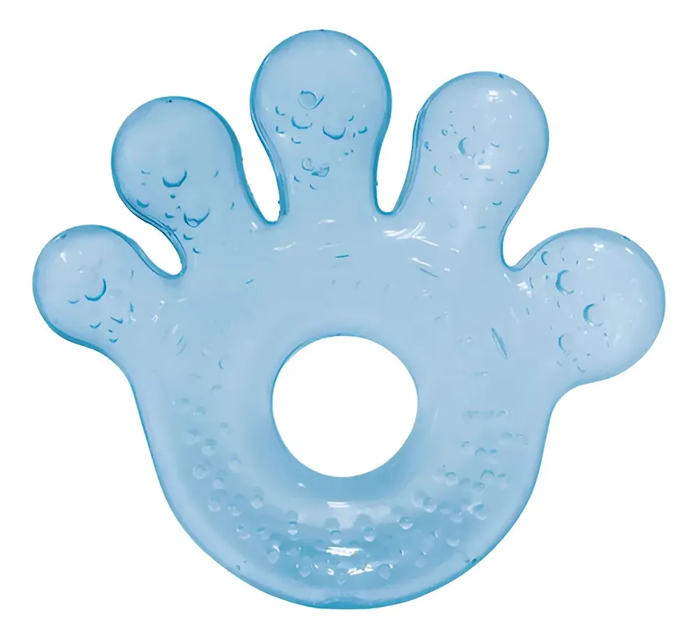 Mordedor Texturizado Massageador Infantil Resfriavel Cor Azul