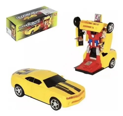 Brinquedo Transformers Brinquedo Vira Robô Musical Som