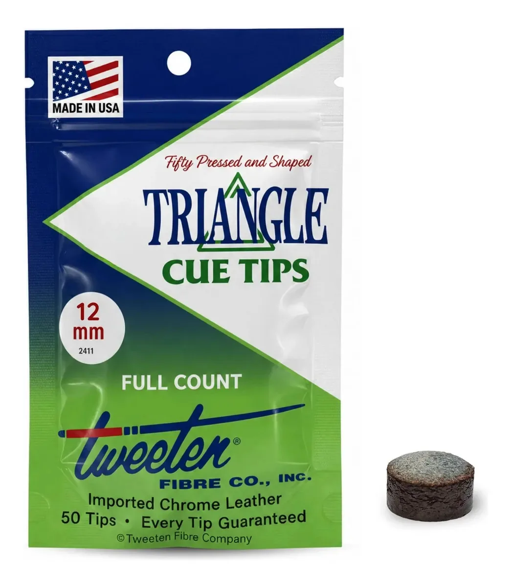 Sola De Couro Triangle 12mm Para Tacos De Sinuca / Bilhar Cor Marrom