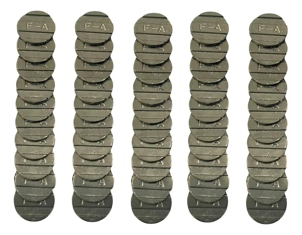 50 Fichas P/ Mesa De Bilhar Sinuca Pebolim Totó Tecido Cinza