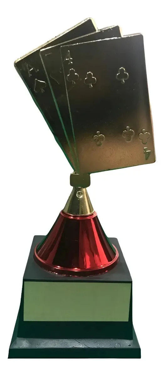 Troféu Pequeno De Truco Para Torneios Campeonatos Prêmio Cor Vermelho