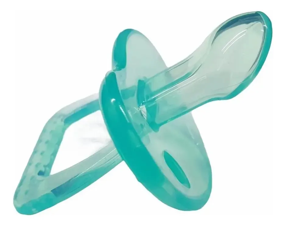 3 Chupetas 100% Silicone Para Bebês De 6 Meses A 2 Anos Cor Verde