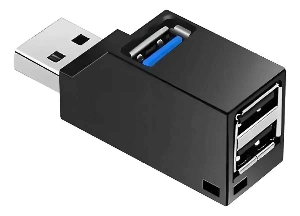 Hub Usb 3 Portas Mistas Usb 3.0 Usb 2.0 H025 Preto